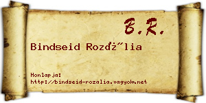 Bindseid Rozália névjegykártya