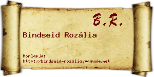 Bindseid Rozália névjegykártya